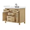 Custom image for Whitewashed Oak with Matte Black Trim / Carrara Cultured Marble / No Mirror