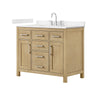 Custom image for Whitewashed Oak with Brushed Nickel Trim / Carrara Cultured Marble / No Mirror