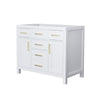 Custom image for White with Brushed Gold Trim / No Mirror