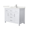 Custom image for White with Brushed Nickel Trim / Giotto Quartz / No Mirror