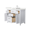Custom image for White with Brushed Nickel Trim / Giotto Quartz / No Mirror