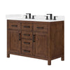 Custom image for Dark Walnut with Matte Black Trim / White Cultured Marble / No Mirror