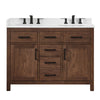 Custom image for Dark Walnut with Matte Black Trim / White Quartz / No Mirror