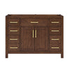 Custom image for Dark Walnut with Brushed Gold Trim / No Mirror