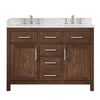 Custom image for Dark Walnut with Brushed Nickel Trim / Carrara Cultured Marble / No Mirror