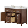 Custom image for Dark Walnut with Brushed Nickel Trim / Carrara Cultured Marble / No Mirror