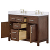 Custom image for Dark Walnut with Brushed Nickel Trim / White Cultured Marble / No Mirror
