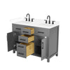 Custom image for Dark Gray with Matte Black Trim / White Cultured Marble / No Mirror