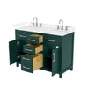Custom image for Green with Brushed Nickel Trim / Carrara Cultured Marble / No Mirror