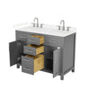 Custom image for Dark Gray with Brushed Nickel Trim / Carrara Cultured Marble / No Mirror