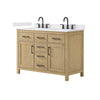 Custom image for Whitewashed Oak with Matte Black Trim / White Cultured Marble / No Mirror