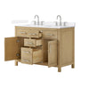 Custom image for Whitewashed Oak with Brushed Nickel Trim / White Quartz / No Mirror