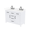 Custom image for White with Matte Black Trim / White Cultured Marble / No Mirror