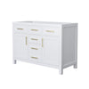 Custom image for White with Brushed Gold Trim / No Mirror