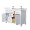Custom image for White with Brushed Nickel Trim / Giotto Quartz / No Mirror