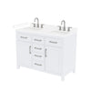 Custom image for White with Brushed Nickel Trim / White Cultured Marble / No Mirror