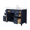 Custom image for Dark Blue with Brushed Nickel Trim / White Quartz / No Mirror