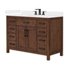 Custom image for Dark Walnut with Matte Black Trim / White Cultured Marble / No Mirror