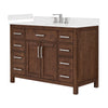 Custom image for Dark Walnut with Brushed Nickel Trim / Carrara Cultured Marble / No Mirror