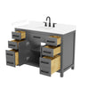 Custom image for Dark Gray with Matte Black Trim / White Cultured Marble / No Mirror