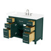 Custom image for Green with Brushed Nickel Trim / White Cultured Marble / No Mirror