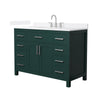 Custom image for Green with Brushed Nickel Trim / White Quartz / No Mirror