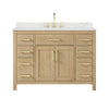 Custom image for Whitewashed Oak with Brushed Gold Trim / Giotto Quartz / No Mirror