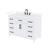 Custom image for White with Matte Black Trim / Carrara Cultured Marble / No Mirror
