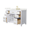 Custom image for White with Brushed Gold Trim / Giotto Quartz / No Mirror
