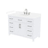 Custom image for White with Brushed Nickel Trim / White Cultured Marble / No Mirror