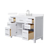 Custom image for White with Brushed Nickel Trim / White Quartz / No Mirror