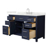 Custom image for Dark Blue with Brushed Nickel Trim / Giotto Quartz / No Mirror