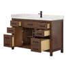 Custom image for Dark Walnut with Matte Black Trim / Carrara Cultured Marble / No Mirror