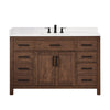 Custom image for Dark Walnut with Matte Black Trim / White Cultured Marble / No Mirror