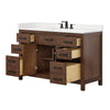 Custom image for Dark Walnut with Matte Black Trim / White Cultured Marble / No Mirror