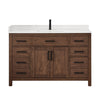 Custom image for Dark Walnut with Matte Black Trim / White Quartz / No Mirror