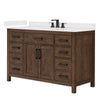 Custom image for Dark Walnut with Matte Black Trim / White Quartz / No Mirror