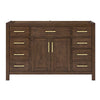 Custom image for Dark Walnut with Brushed Gold Trim / No Mirror