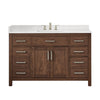 Custom image for Dark Walnut with Brushed Nickel Trim / Giotto Quartz / No Mirror
