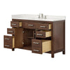 Custom image for Dark Walnut with Brushed Nickel Trim / White Quartz / No Mirror