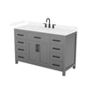 Custom image for Dark Gray with Matte Black Trim / Carrara Cultured Marble / No Mirror