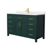 Custom image for Green with Brushed Gold Trim / Carrara Cultured Marble / No Mirror