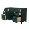 Custom image for Green with Brushed Gold Trim / No Mirror