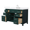 Custom image for Green with Brushed Nickel Trim / White Quartz / No Mirror