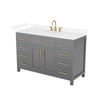 Custom image for Dark Gray with Brushed Gold Trim / Carrara Cultured Marble / No Mirror