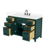 Custom image for Green with Matte Black Trim / Carrara Cultured Marble / No Mirror