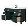 Custom image for Green with Matte Black Trim / White Quartz / No Mirror
