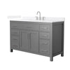 Custom image for Dark Gray with Brushed Nickel Trim / White Quartz / No Mirror