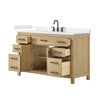 Custom image for Whitewashed Oak with Matte Black Trim / Carrara Cultured Marble / No Mirror