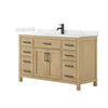 Custom image for Whitewashed Oak with Matte Black Trim / Giotto Quartz / No Mirror